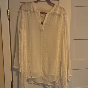 Chico's Sheer Cream Blouse